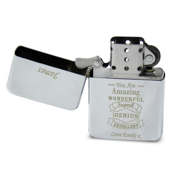 Modal Additional Images for Personalised Vintage Typography Lighter