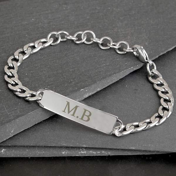 Modal Additional Images for Personalised Initial Stainless Steel Unisex Bracelet