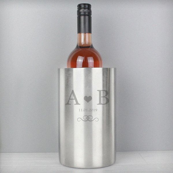 (image for) Personalised Monogram Stainless Steel Wine Cooler