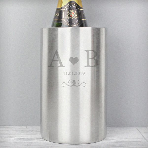 Modal Additional Images for Personalised Monogram Stainless Steel Wine Cooler