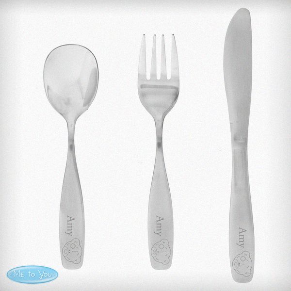 Modal Additional Images for Personalised Tiny Tatty Teddy 3 Piece Cutlery Set