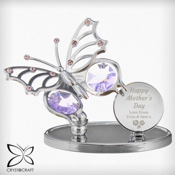 Modal Additional Images for Personalised Happy Mothers Day Crystocraft Butterfly