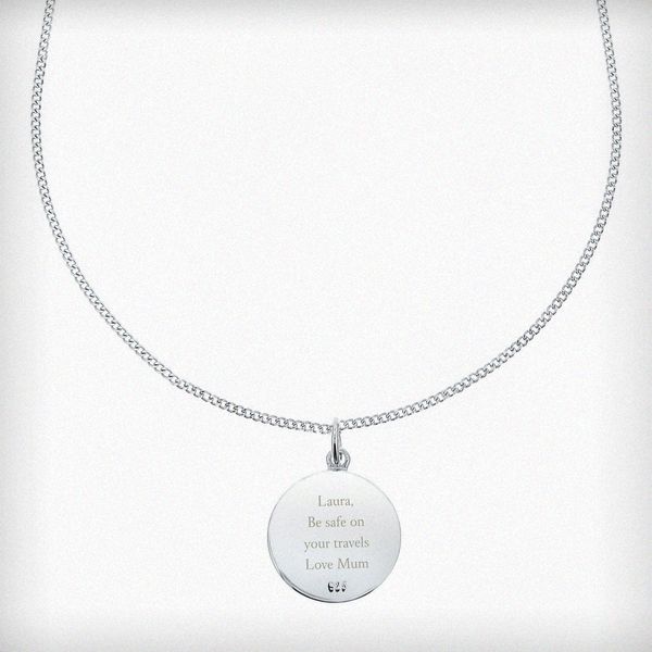 Modal Additional Images for Personalised Sterling Silver & 9ct Gold St. Christopher Necklace