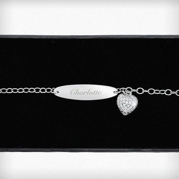 Modal Additional Images for Personalised Children's Sterling Silver and Cubic Zirconia Bracelet