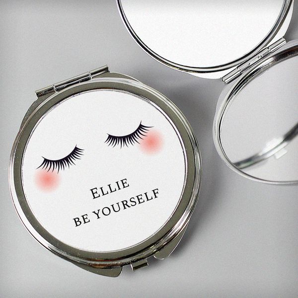 (image for) Personalised Eyelashes Compact Mirror