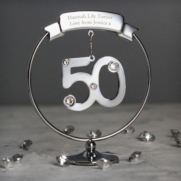 (image for) Personalised Crystocraft 50th Celebration Ornament