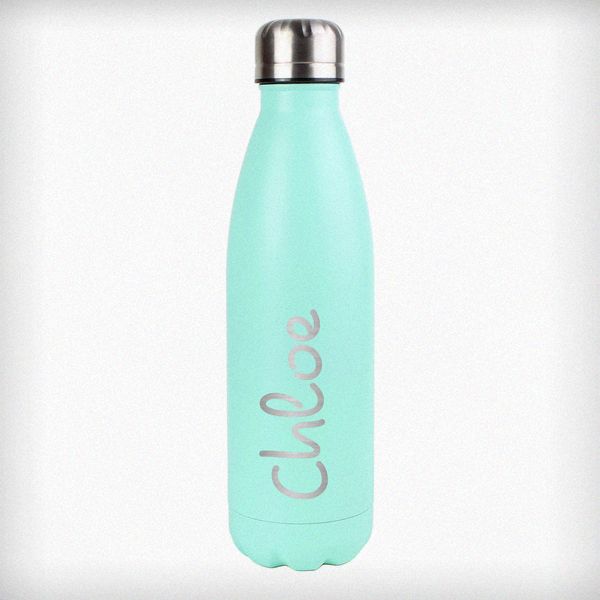 Modal Additional Images for Personalised Name Only Island Mint Green Metal Insulated Drinks Bottle