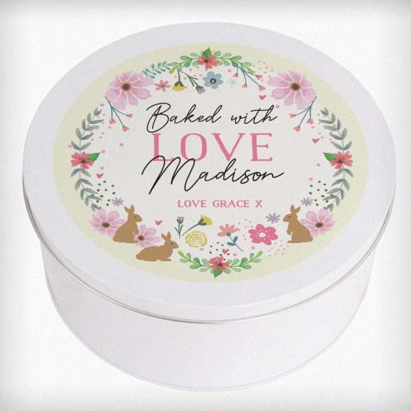 Modal Additional Images for Personalised Springtime Cake Tin