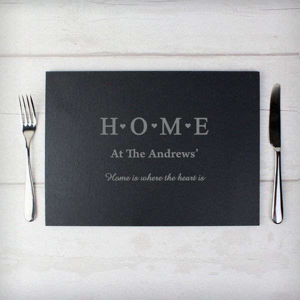 (image for) Personalised HOME Slate Rectangle Placemat