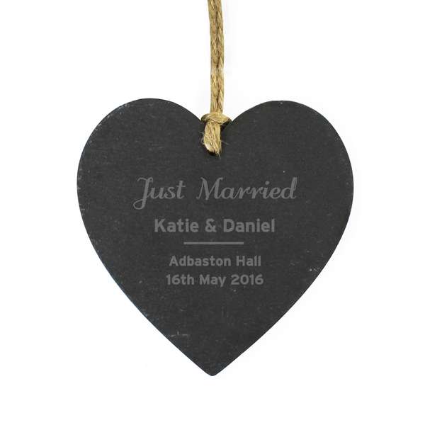 Modal Additional Images for Personalised Classic Slate Heart Decoration