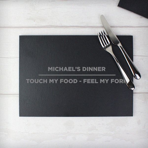 Modal Additional Images for Personalised Classic Slate Rectangle Placemat