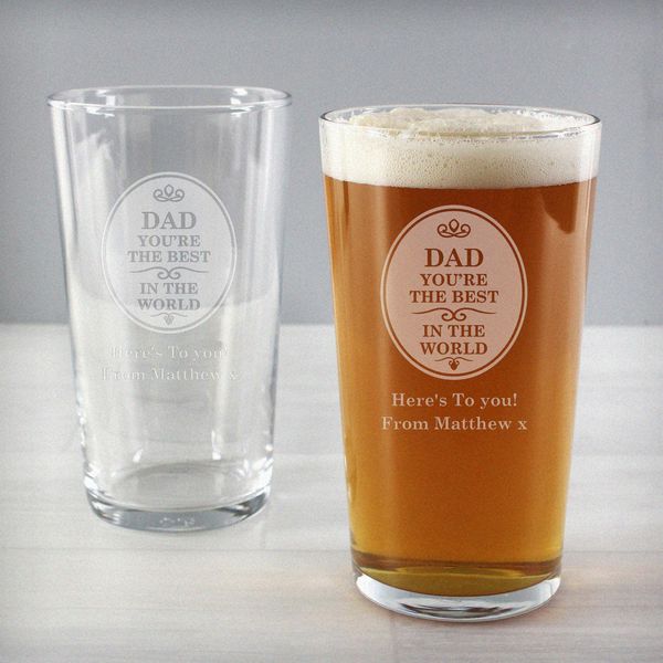 Modal Additional Images for Personalised The Best in the World Pint Glass