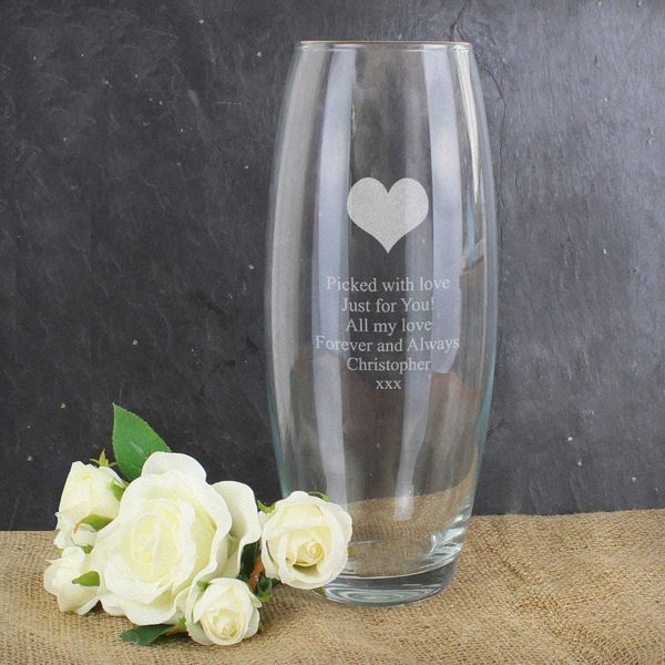 (image for) Personalised Heart Bullet Vase