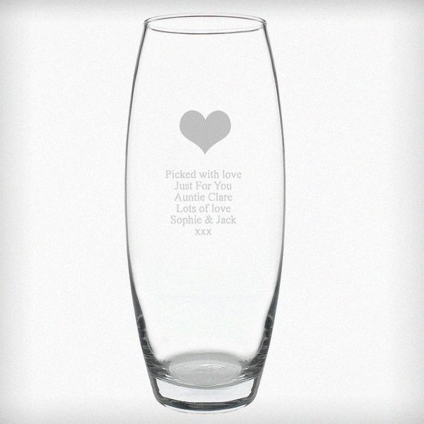 Modal Additional Images for Personalised Heart Bullet Vase