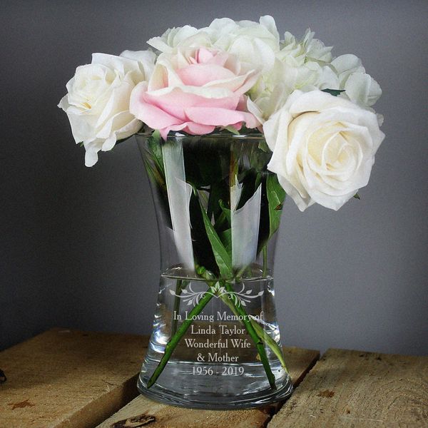 Modal Additional Images for Personalised Sentiments Glass Vase