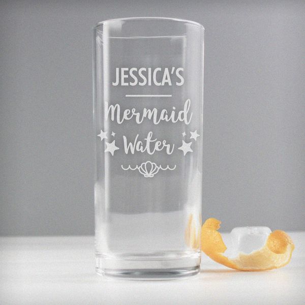 Modal Additional Images for Personalised Mermaid Water Hi Ball Glass