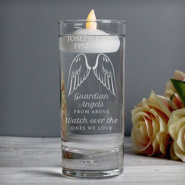 Modal Additional Images for Personalised Guardian Angel Wings Floating Candle Holder