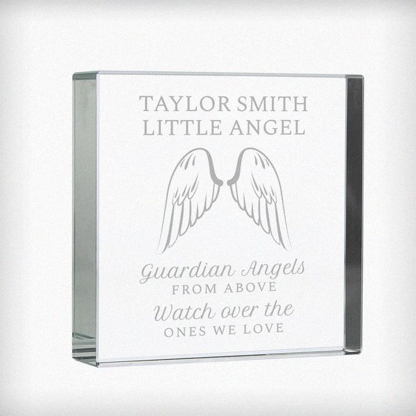 Modal Additional Images for Personalised Guardian Angel Wings Large Crystal Token