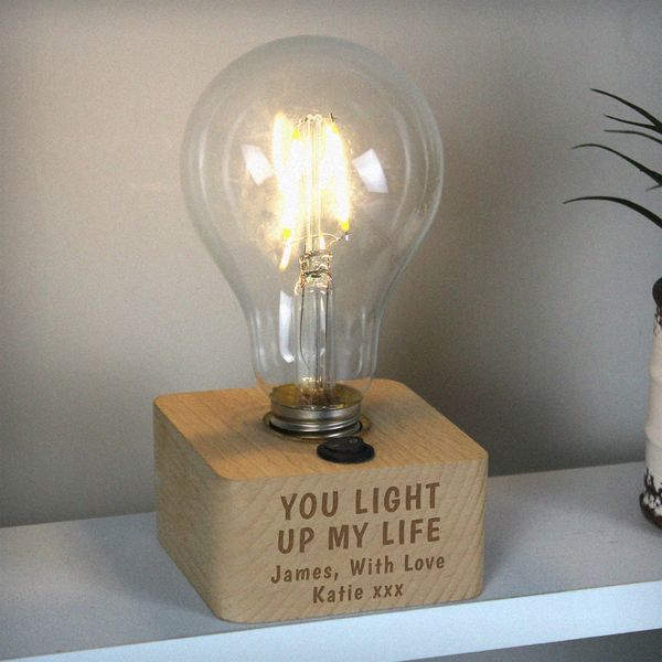 (image for) Personalised You Light Up My Life LED Bulb Table Lamp