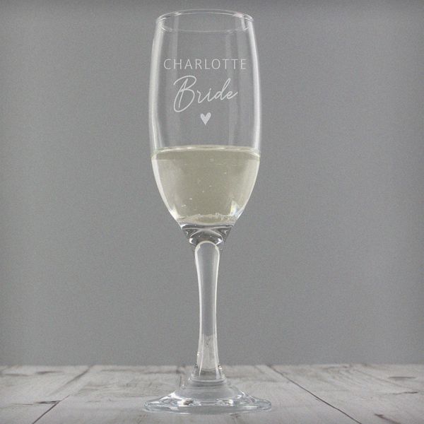 (image for) Personalised Bride Flute Glass