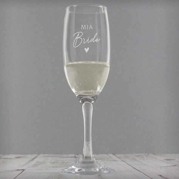 Modal Additional Images for Personalised Bride Flute Glass