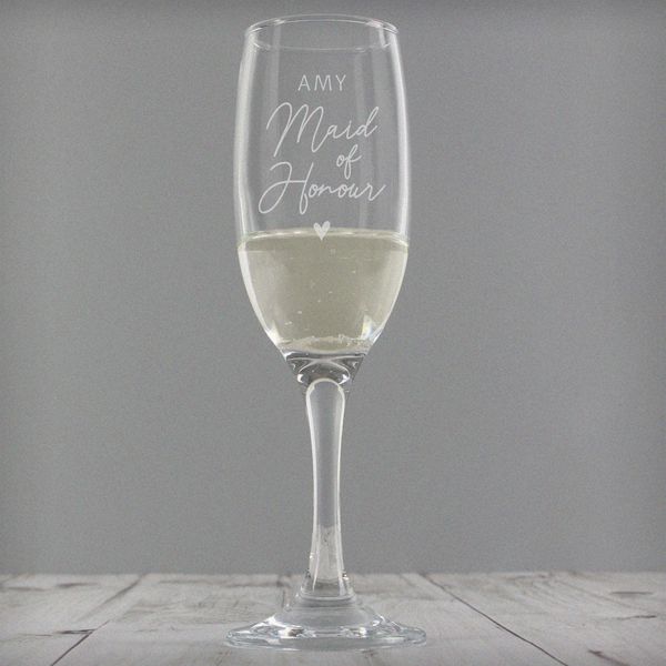 (image for) Personalised Maid of Honour Flute Glass