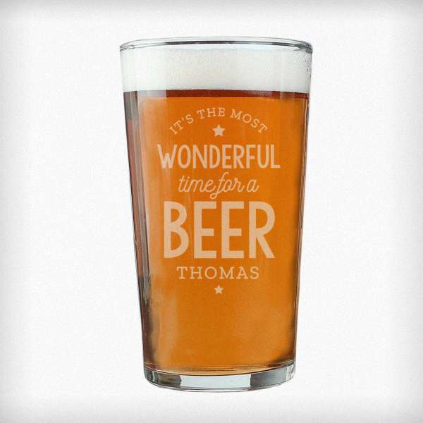 Modal Additional Images for Personalised Wonderful Time For A Beer Pint Glass