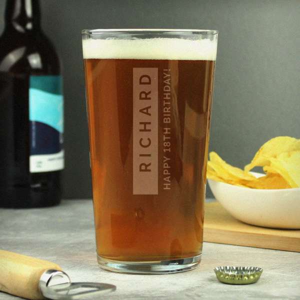 (image for) Personalised Free Text Pint Glass