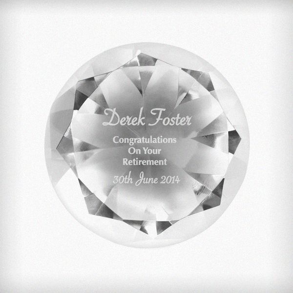 Modal Additional Images for Personalised Occasion Diamond Paperweight