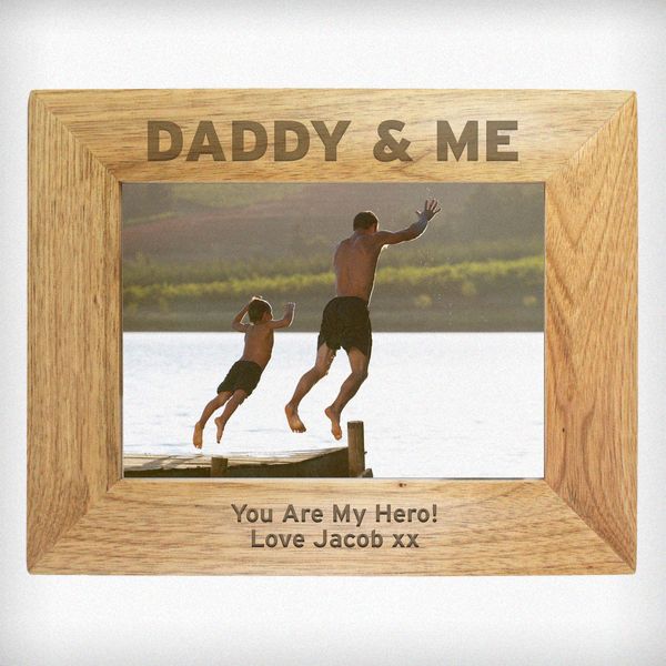 Modal Additional Images for Personalised Bold Text 7x5 Wooden Photo Frame