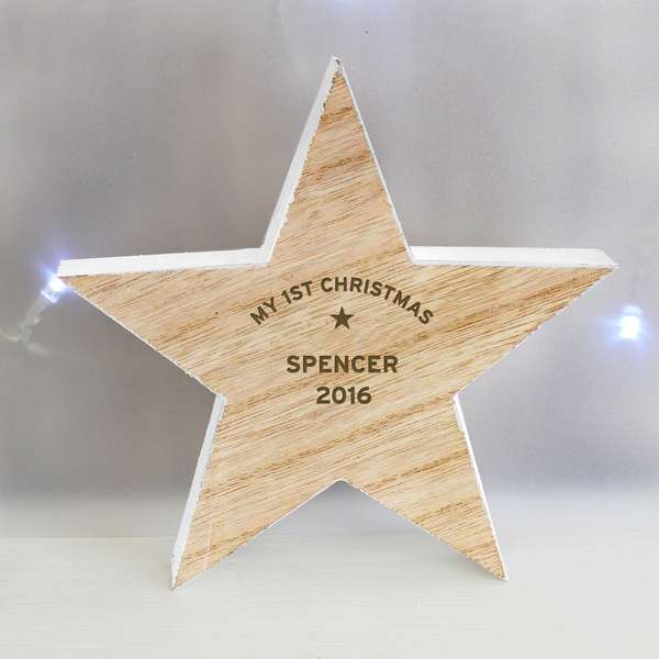 (image for) Personalised Rustic Wooden Star Decoration