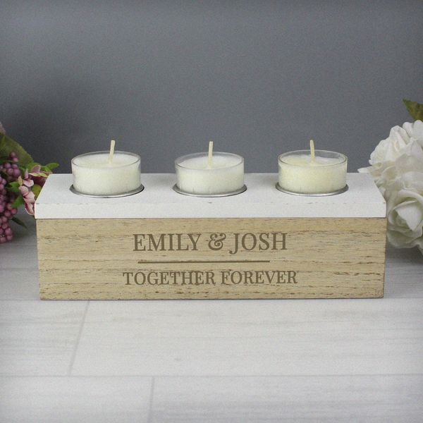 Modal Additional Images for Personalised Classic Triple Tea Light Box