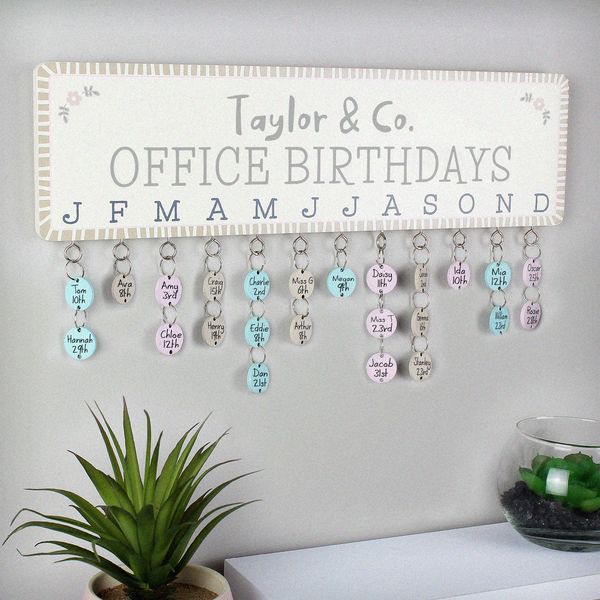 Modal Additional Images for Personalised Birthday Planner Plaque with Customisable Discs