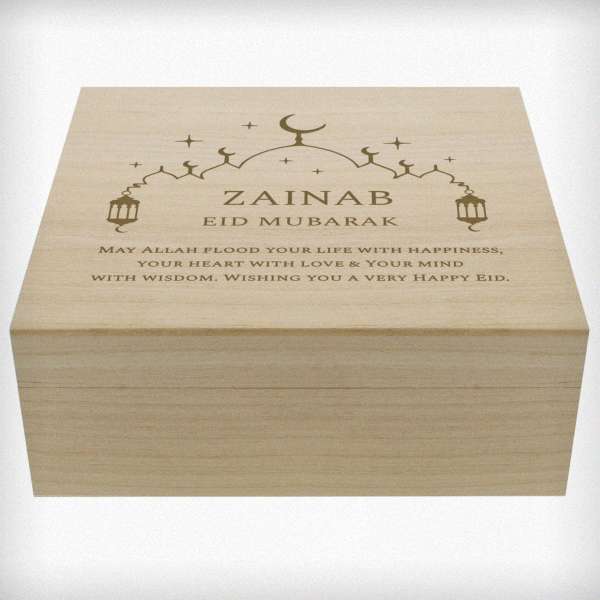 Modal Additional Images for Personalised Eid Large Wooden Keepsake Box