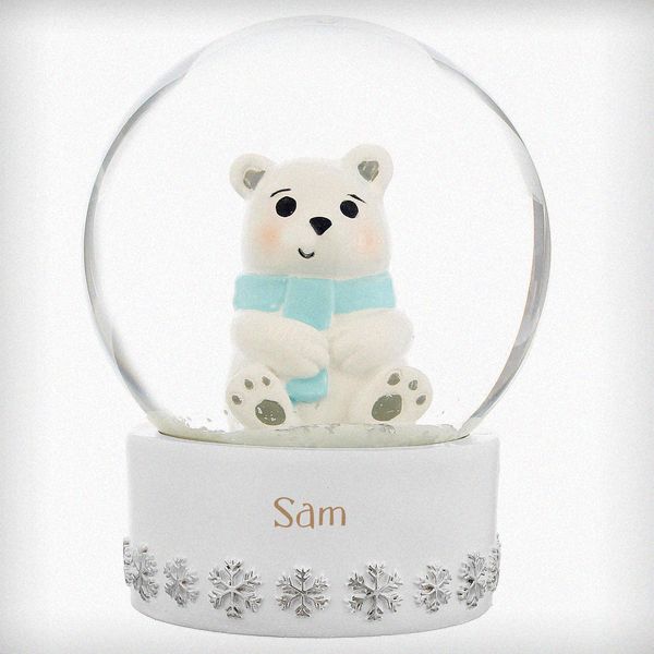 Modal Additional Images for Polar Bear Personalised Snow Globe