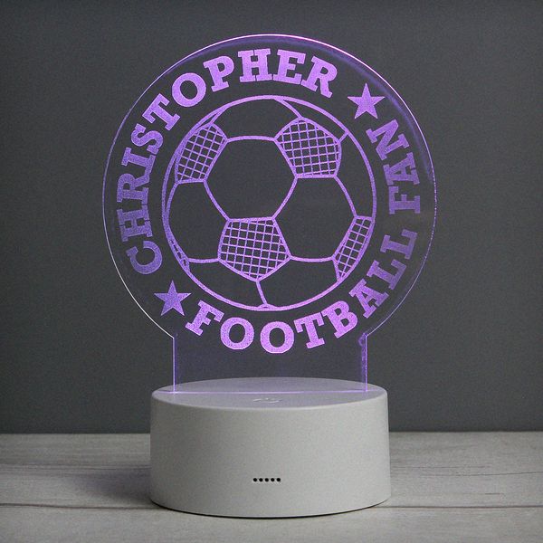 Modal Additional Images for Personalised Football LED Colour Changing Desk Night Light