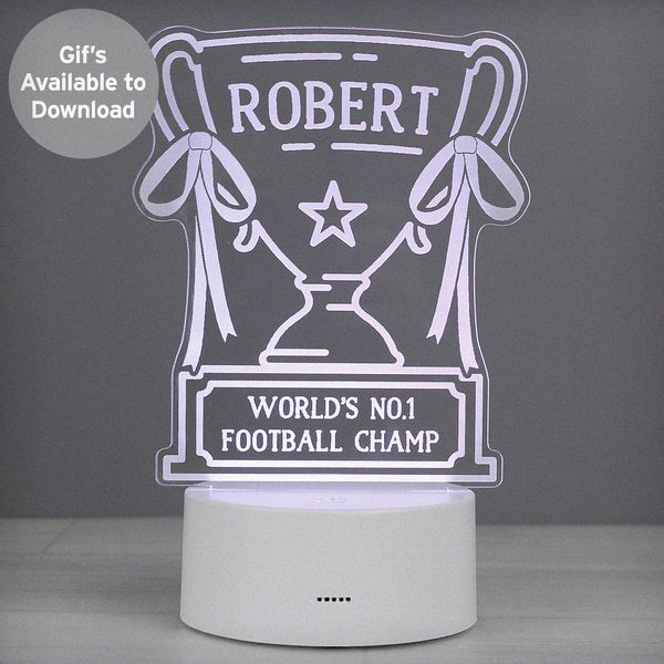 Modal Additional Images for Personalised Trophy LED Colour Changing Night Light