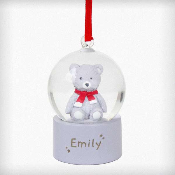 Modal Additional Images for Personalised Name Only Teddy Bear Glitter Snow Globe Tree Decoration