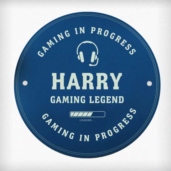 Modal Additional Images for Personalised Gaming Blue Plaque