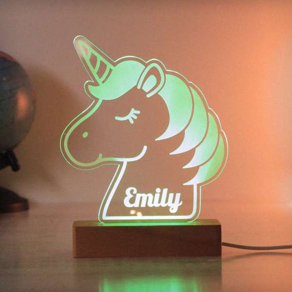 Modal Additional Images for Personalised Unicorn Wooden Based LED Light