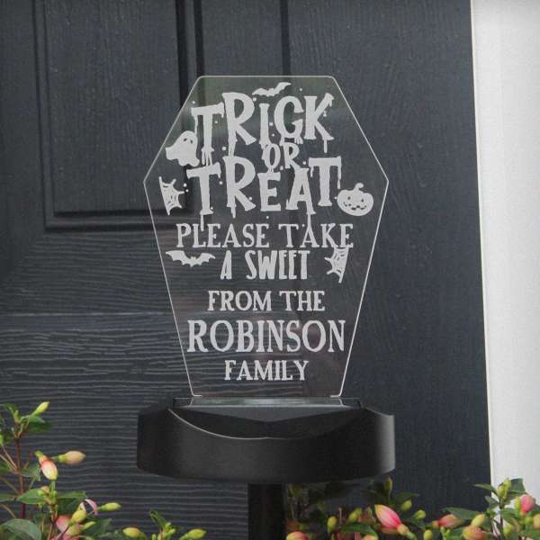 (image for) Personalised Trick or Treat Halloween Solar Light