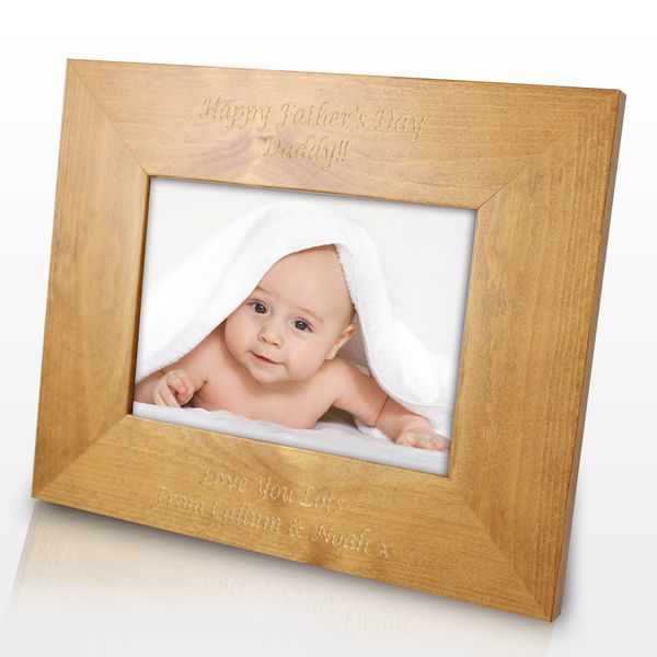 Modal Additional Images for Personalised Landscape Wooden Photo Frame 5x7