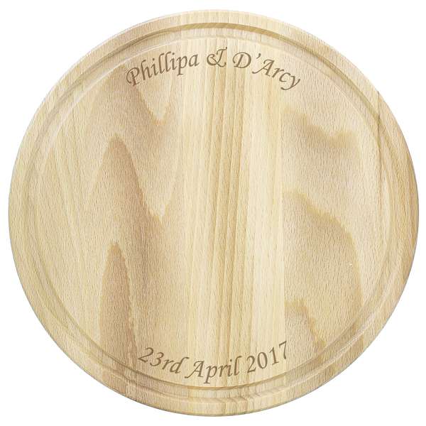 Modal Additional Images for Personalised Round Chopping Board