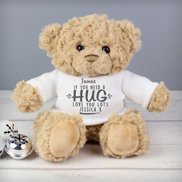 Modal Additional Images for Personalised If You Need A Hug Teddy Bear