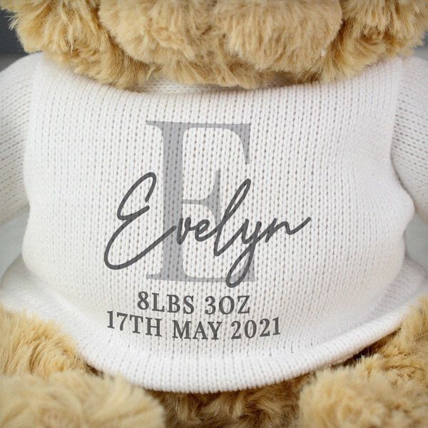 Modal Additional Images for Personalised InitialTeddy Bear