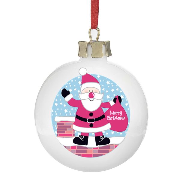 Modal Additional Images for Personalised Rooftop Santa Christmas Bauble