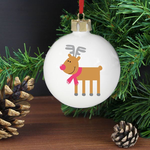 (image for) Personalised New Reindeer Bauble - Click Image to Close