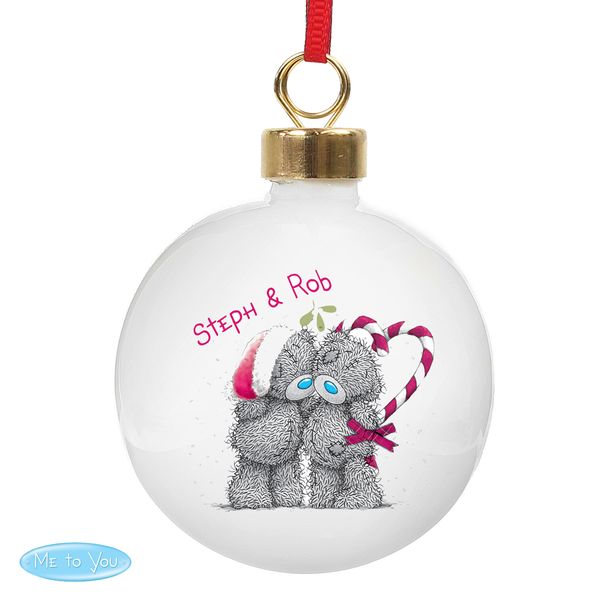 Modal Additional Images for Personalised Me To You Couple Christmas Bauble