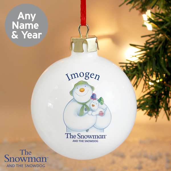 (image for) Personalised The Snowman and the Snowdog Bauble