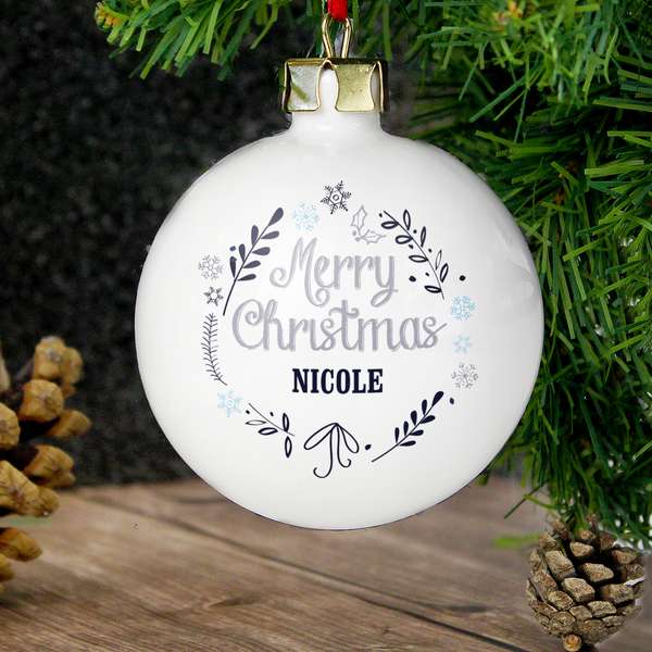 (image for) Personalised Christmas Frost Bauble